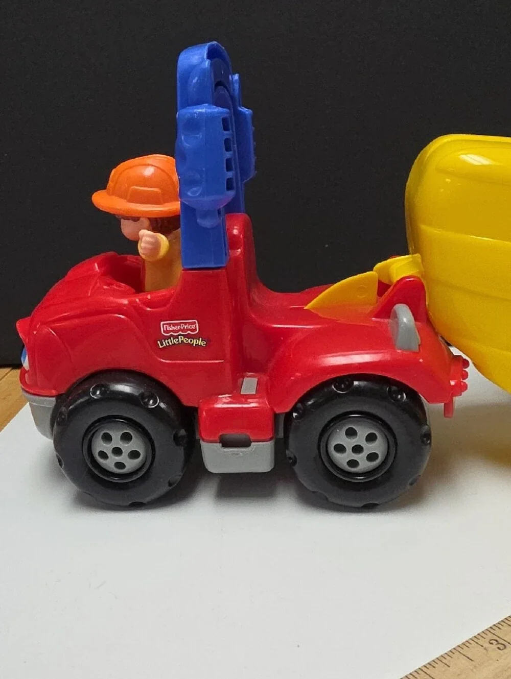 Fisher-Price Little People Red & Yellow Dump Truck with Figure And Accessory